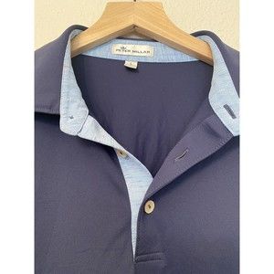 Peter Millar Summer Comfort Polo Large  - Shady Oaks- Navy Blue